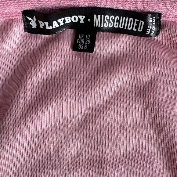 PLAYBOY x Missguided Pink Lounge Set shorts & top 6/4 Small - Picture 4 of 6